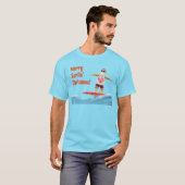 Merry Surfin' Christmas Santa op Surfboard T-shirt (Voorkant volledig)