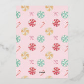 Merry & Sweet Gingerbrood Snoep Town Family Foto Folie Feestdagenkaart (Achterkant)