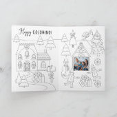 Merry & Sweet Gingerbrood Town Fun Colour Photo Feestdagen Kaart (Binnen)