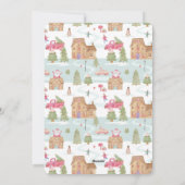 Merry & Sweet Waterverf Gingerbrood Snoep Town Feestdagenkaart (Achterkant)