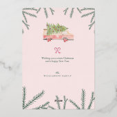 Merry & Sweet Waterverf Gingerbrood Snoep Village Folie Feestdagenkaart (Achterkant)