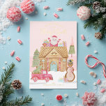 Merry & Sweet Waterverf Gingerbrood Snoep Village Folie Feestdagenkaart<br><div class="desc">Ik wens uw familie en vrienden een prettige en prettige kerst met onze feestelijke feestelijke feestelijke feestelijke gouden folie voor feestdag. Ons ontwerp biedt ons eigen handbeschilderde waterverf met een fraaie gingerbroodwinning en ons landschap. Elk detail wordt vastgelegd in deze kleine wijkscène. Hij heeft een leuk ontbijtkoekoek dat in feestelijke...</div>