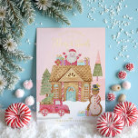 Merry & Sweet Waterverf Gingerbrood Snoep Village Folie Feestdagenkaart<br><div class="desc">Ik wens uw familie en vrienden een prettige en prettige kerst met onze feestelijke feestelijke feestelijke feestelijke gouden folie voor feestdag. Ons ontwerp biedt ons eigen handbeschilderde waterverf met een fraaie gingerbroodwinning en ons landschap. Elk detail wordt vastgelegd in deze kleine wijkscène. Hij heeft een leuk ontbijtkoekoek dat in feestelijke...</div>