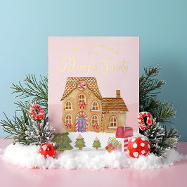 Merry & Sweet Waterverf Gingerbrood Snoep Village Folie Feestdagenkaart