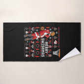 Merry Swish Ugly Kerstmis met kerstbal Kerstmis Badhanddoek (Badhanddoek)