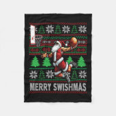 Merry Swish Ugly Kerstmis met kerstbal Kerstmis Fleece Deken (Voorkant)