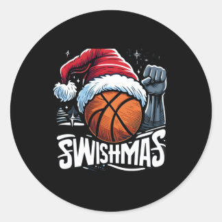 Merry Swish Ugly Kerstmis met kerstbal Kerstmis Ronde Sticker