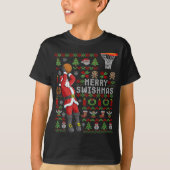 Merry Swish Ugly Kerstmis met kerstbal Kerstmis T-shirt (Voorkant)