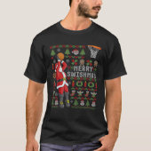 Merry Swish Ugly Kerstmis met kerstbal Kerstmis T-shirt (Voorkant)
