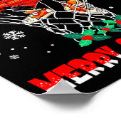 Merry Swishmas Basketball Funny Dabbing Basketball Poster (Hoek)