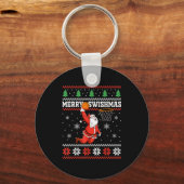 Merry Swishmas Basketball Snowman Christmas Ugly P Sleutelhanger (Voorkant)