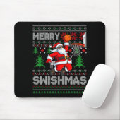 Merry Swishmas Basketball Ugly Christmas Santa Men Muismat (Met muis)
