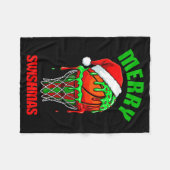 Merry Swishmas Basketball Ugly Christmas Xmas Men  Fleece Deken (Voorkant (Horizontaal))