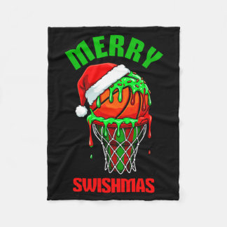 Merry Swishmas Basketball Ugly Christmas Xmas Men  Fleece Deken