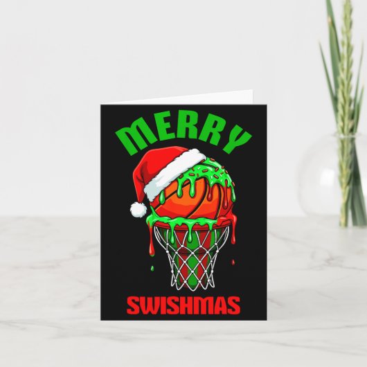 Merry Swishmas Basketball Ugly Christmas Xmas Men  Kaart (Voorkant)