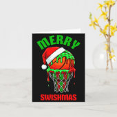 Merry Swishmas Basketball Ugly Christmas Xmas Men  Kaart (Gele Bloem)