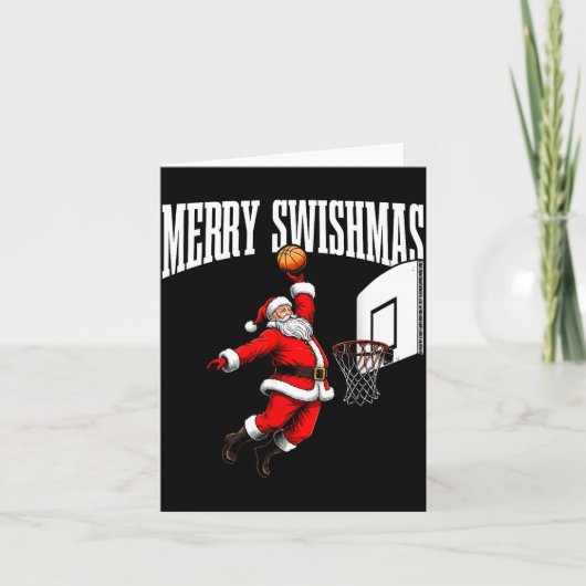 Merry Swishmas Basketball Ugly Christmas Xmas Men Kaart (Voorkant)