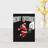 Merry Swishmas Basketball Ugly Christmas Xmas Men Kaart (Gele Bloem)