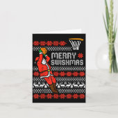 Merry Swishmas Basketball Ugly Christmas Xmas Men  Kaart (Voorkant)