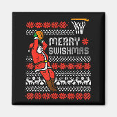 Merry Swishmas Basketball Ugly Christmas Xmas Men  Magneet (Voorkant)