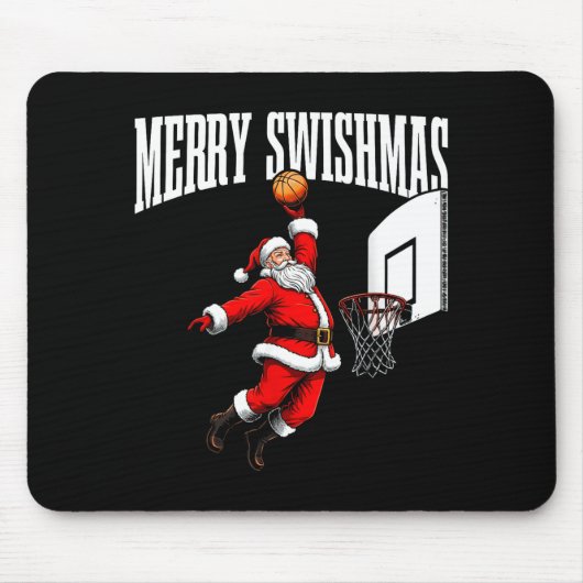 Merry Swishmas Basketball Ugly Christmas Xmas Men  Muismat (Voorkant)