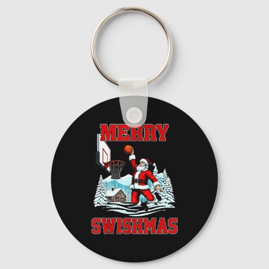 Merry Swishmas Basketball Ugly Christmas Xmas Men  Sleutelhanger (Voorkant)
