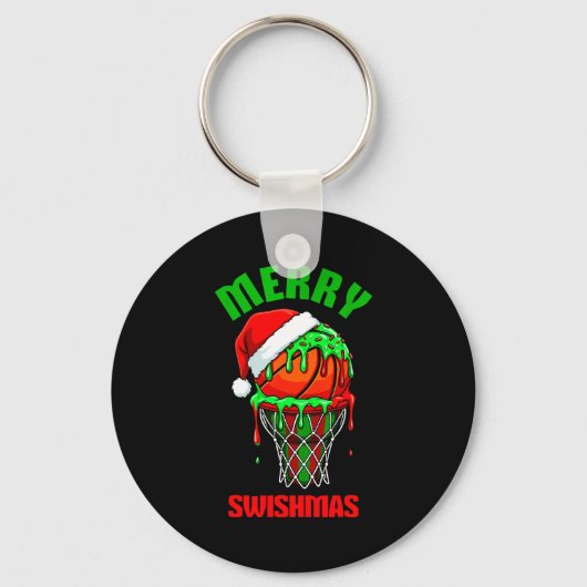 Merry Swishmas Basketball Ugly Christmas Xmas Men Sleutelhanger (Voorkant)