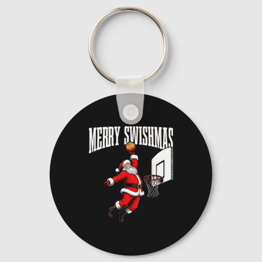 Merry Swishmas Basketball Ugly Christmas Xmas Men  Sleutelhanger (Voorkant)