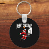 Merry Swishmas Basketball Ugly Christmas Xmas Men  Sleutelhanger (Voorkant)