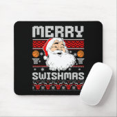 Merry Swishmas Basketball Xmas Ugly Christmas Men  Muismat (Met muis)