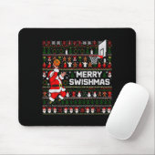 Merry Swishmas Santa Basketball Ugly Sweater Style Muismat (Met muis)