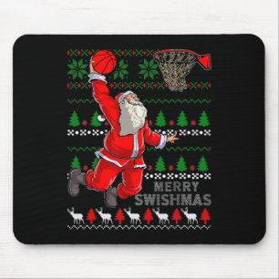 Merry Swishmas Santa Bysketbyll Byll Ugly Christma Muismat