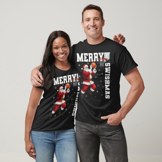 Merry Swishmas Sport Christmas Basketball Xmas Men T-shirt (Unisex)