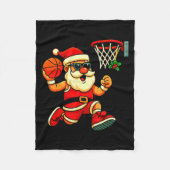 Merry Swishmas Ugly Christmas Sweater Basketball C Fleece Deken (Voorkant)
