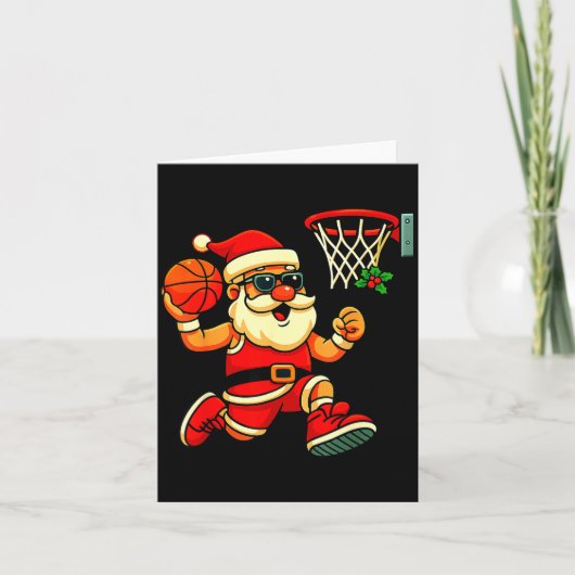 Merry Swishmas Ugly Christmas Sweater Basketball C Kaart (Voorkant)