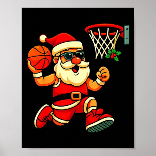 Merry Swishmas Ugly Christmas Sweater Basketball C Poster (Voorkant)