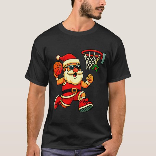 Merry Swishmas Ugly Christmas Sweater Basketball C T-shirt (Voorkant)