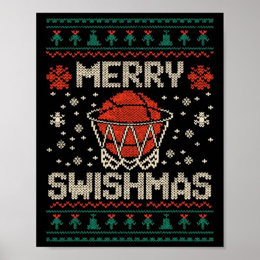 Merry Swishmas Ugly Christmas Sweater Bysketll Poster (Voorkant)