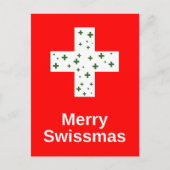 Merry Swissmas. Zwitserse Kerstmis en feestdag Briefkaart (Voorkant)