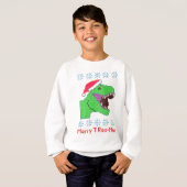 "Merry T Rex-Mas" kerstfeestdag Dinosaur (Voorkant volledig)