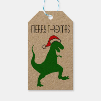 Merry T-rexmas Gift Label Cadeaulabel