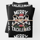 Merry Tacklemas Football Santa Christmas Xmas Inpakpapier Vel (In situ)