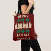 Merry Tamale Season Cheeky Holiday Fiesta Fun Tote Bag (Dichtbij)