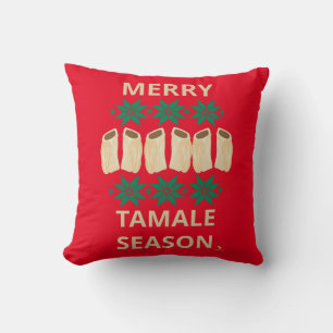 Merry Tamale Season Cheeky Holiday Simple Style T- Kussen