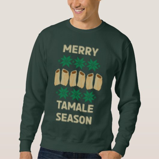 Merry Tamale Season Ugly Holiday Sweater (Voorkant)