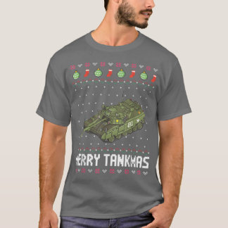 Merry Tankmas Army Military Battle Tank Funny Ugly