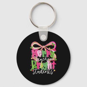 Merry Teacher Bright Student Funny Teacher Christm Sleutelhanger