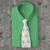 Merry Tex-Mas Y'all Lijst op witte Stropdas