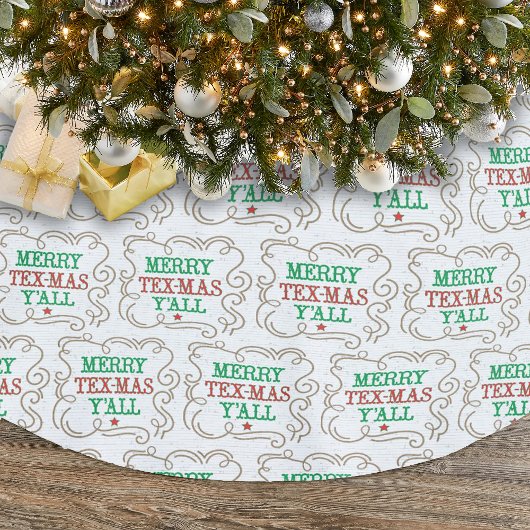 Merry Tex-Mas Y'all on White Kerstboom Rok