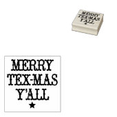 Merry Tex-Mas Y'all Rubberstempel (Gestempeld)
